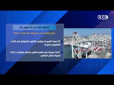تحقيق أكثر من 46 مليون طن.. رقم قياسي غير مسبوق في ميناء دمياط