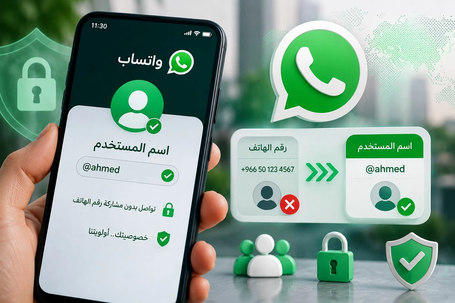 واتساب يطوي صفحة أرقام الهواتف.. ويبدأ عصر «أسماء المستخدمين»