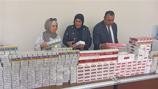 ضبط 2779 علبة سجائر مجهولة المصدر خلال حملات تموينية بثالث أيام العيد في الإسماعيلية