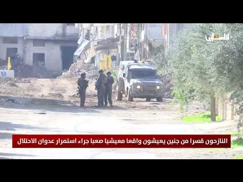 النازحون قسرا من جنين يعيشون واقعا معيشيا صعبا جراء استمرار عدوان الاحتلال