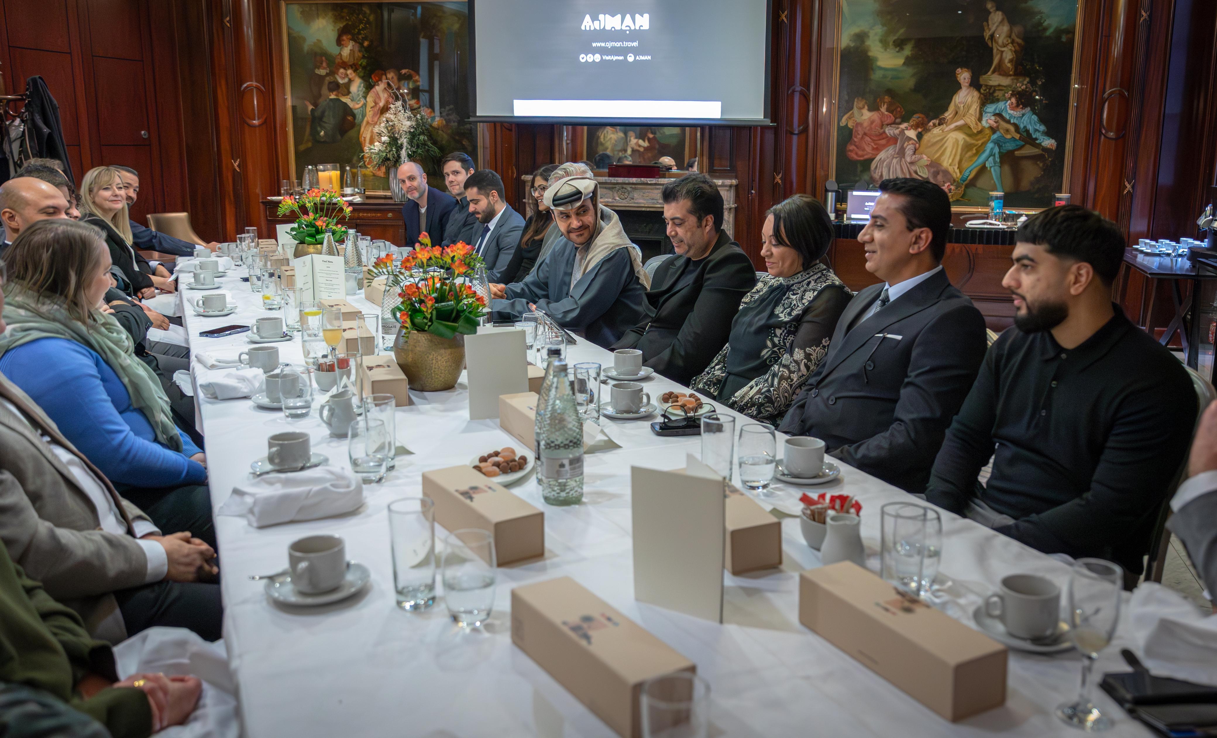 دائرة السياحة والثقافة والإعلام بعجمان تنظم غداء عمل في لندن