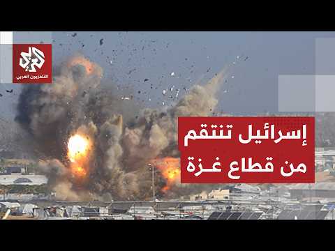 غارة إسرائيلية تدمر خيام 200 أسرة نازحة بمواصي خانيونس جنوبي قطاع غزة