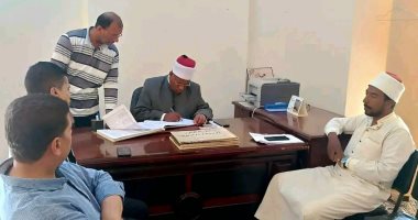 مدير أوقاف الوادى الجديد يتفقد إدارتى بلاط وموط لضبط الأداء الإداري والدعوى