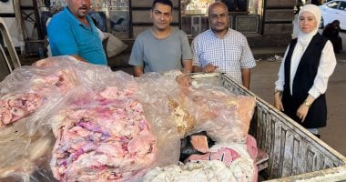 ضبط نصف طن مصنعات لحوم ودواجن مجهولة المصدر غير صالحة للاستهلاك الادمي