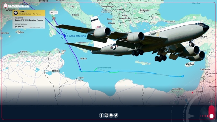تقرير إيطالي: تحليق طائرة أميركية قبالة سواحل مصر وليبيا ضمن مراقبة وسط المتوسط