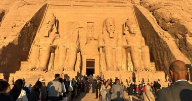 آثار أبوسمبل: 2000 سائح وزائر شاهدوا ظاهرة تعامد الشمس