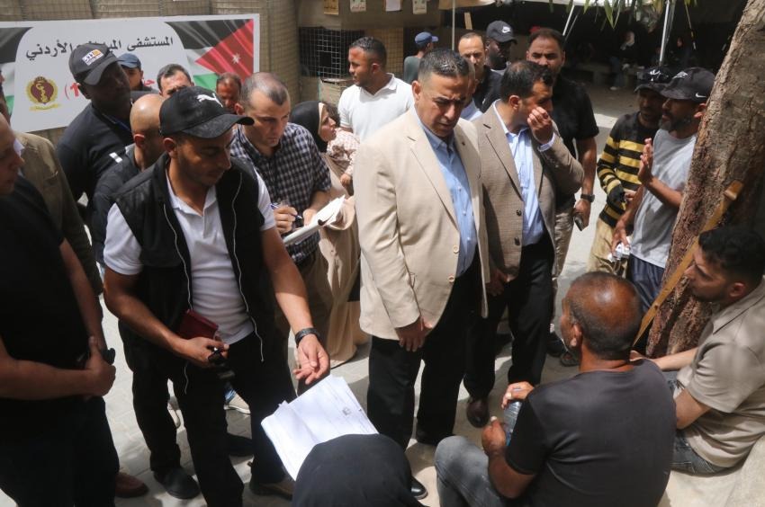 المستشفى الميداني الأردني/10 يبدأ تقديم خدماته الطبية في غزة