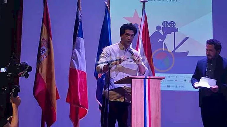 الفنان أحمد مجدي في افتتاح مهرجان السينما الأوروبية بالإسكندرية (صور)