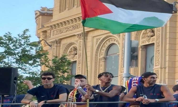 لرفعه علم فلسطين.. كاتس يهاجم لامين يامال ويحرض عليه برشلونة