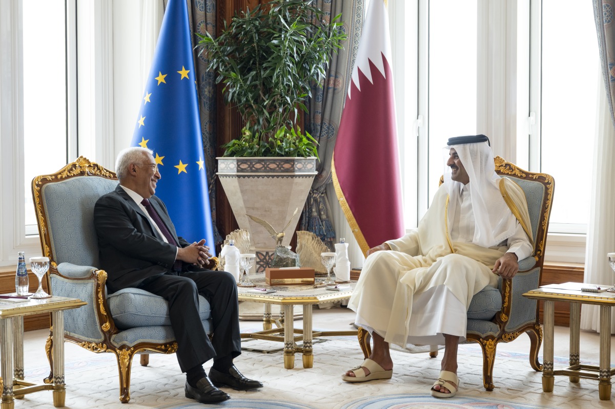 ‫ سمو الأمير يستقبل رئيس المجلس الأوروبي