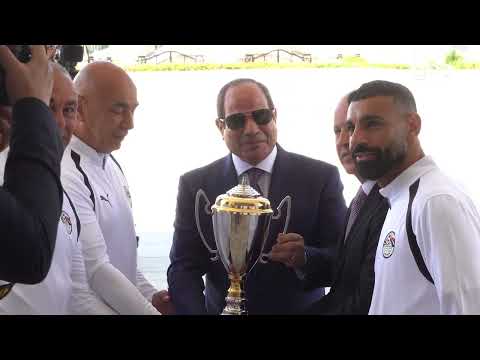 President Sisi Honors the Egyptian National Team Heroes in New Alamein After Their Historic World...
