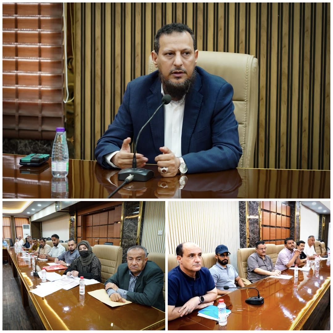 المحافظ شيخ يطّلع على آليات تحصيل الضرائب وتنمية الإيرادات ويؤكد على أهمية تطوير العمل المؤسسي