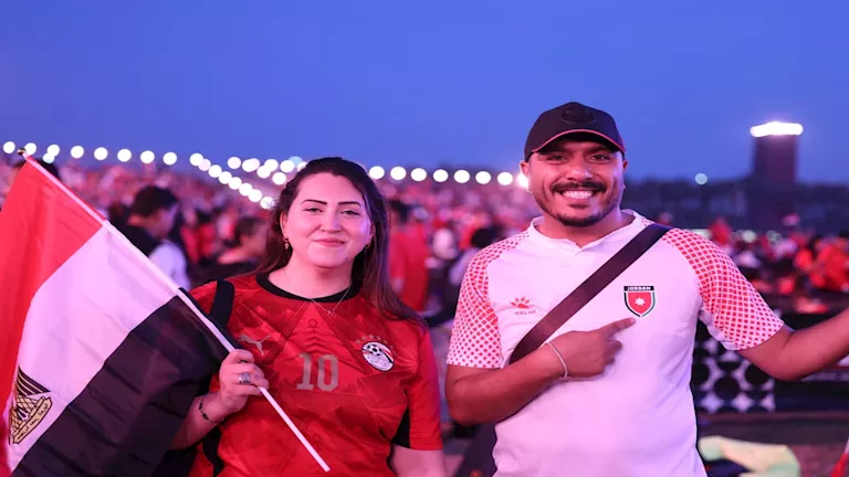 15 صورة ترصد احتفال الجماهير في الفان زون بصعود مصر التاريخي