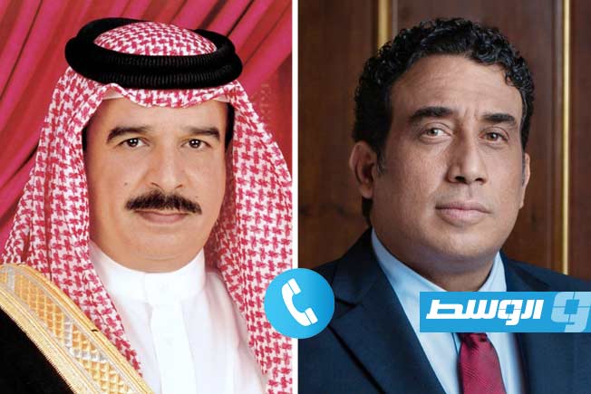 المنفي يؤكد لملك البحرين رفض ليبيا انتهاك سيادة الدول العربية