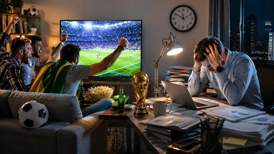 17 مليار دولار خسائر متوقعة بسبب متابعة كأس العالم أثناء العمل