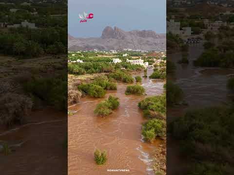 مشاهد لجريان وادي المدعام ووادي الملح بولاية الحمراء.