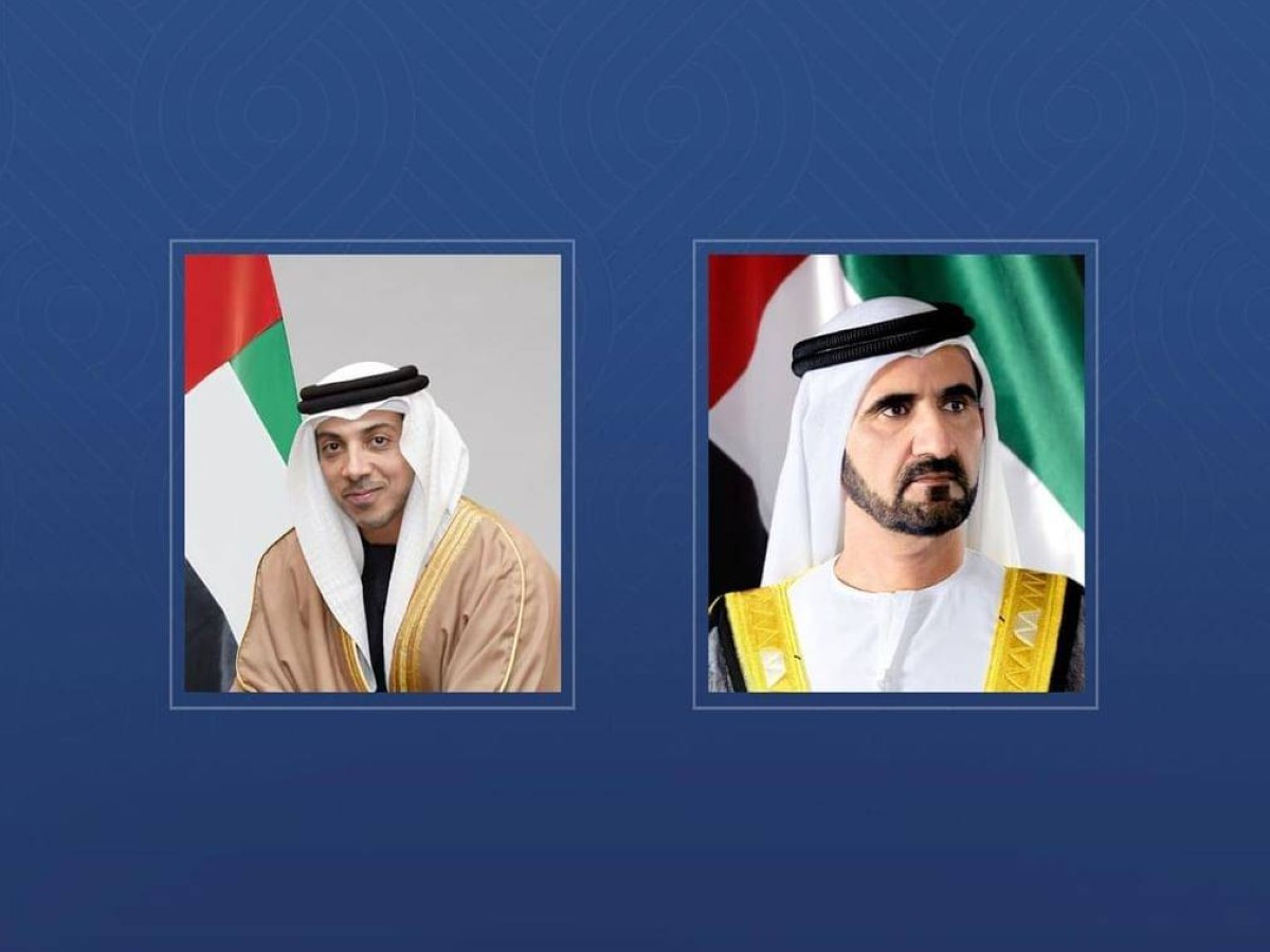 محمد بن راشد ومنصور بن زايد يهنئان رئيس وزراء لاتفيا