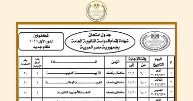 تفاصيل اعتماد وزير والتعليم جدول امتحانات الثانوية العامة 2026