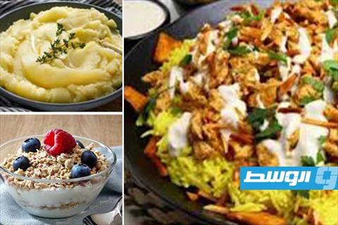 فتة شاورما وشوفان بالفواكه على مائدة اليوم السادس والعشرين من رمضان