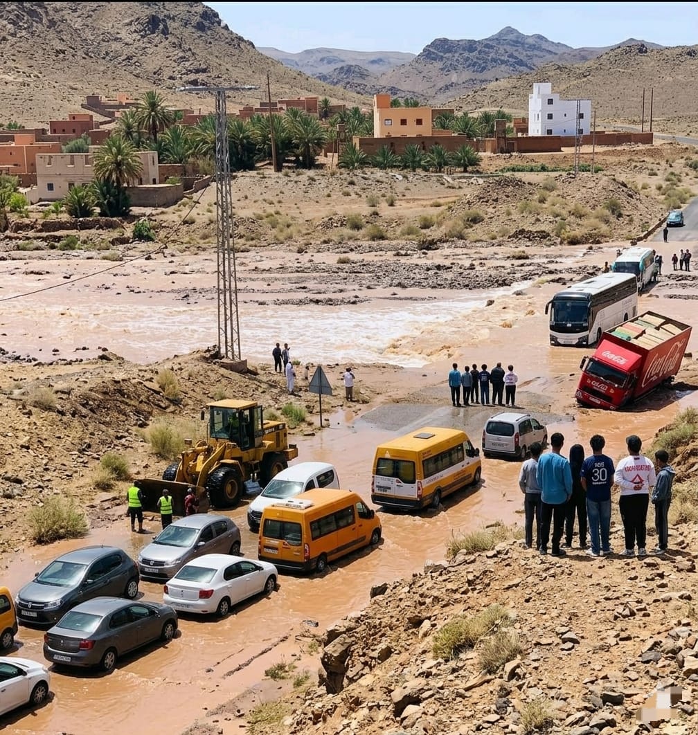 تساقطات تعري هشاشة الطرق بين ورزازات وقلعة مݣونة… ومديرية التجهيز توضح