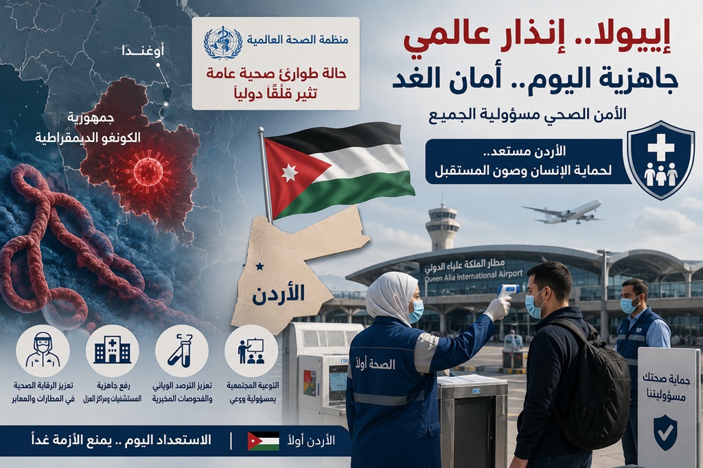 جو 24 : ماذا يعني إعلان الطوارئ الصحية الدولية بسبب إيبولا.. وكيف يجب ان يستعد الاردن؟