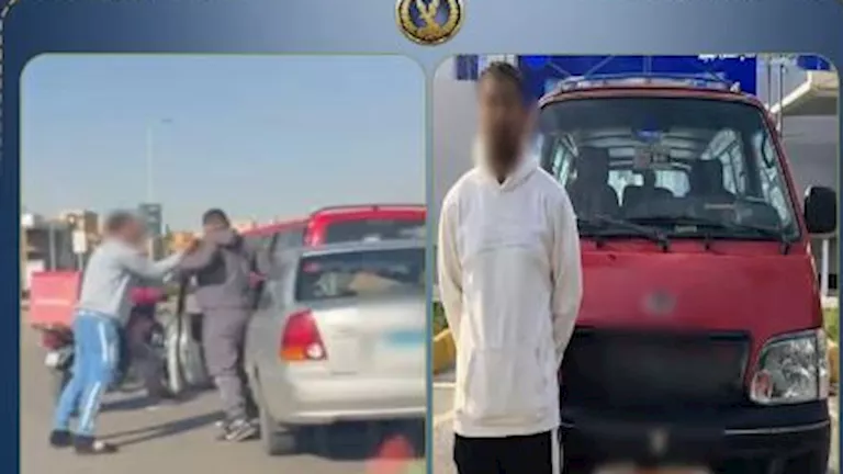 ضبط سائق ميكروباص اعتدى على قائد ملاكي بالقاهرة