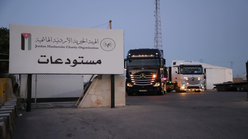 الأردن يرسل قافلة إغاثية سادسة إلى لبنان تضم 28 شاحنة