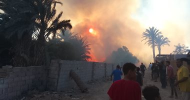 حريق ضخم بمزارع فى حى المصيعد بمدينة طور سيناء