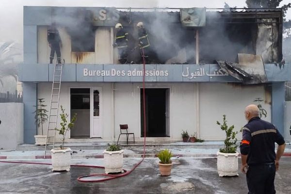 حريق بمستشفى بشير منتوري بالقبة.. وزير الصحة يتفقد