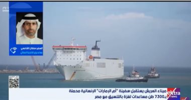 السفير سلطان الشامسي: ميناء العريش شريان حياة يسهل وصول المساعدات لغزة