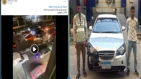 هروب سائق من حملة مرورية بالإسماعيلية ينتهي باصطدامه بثلاث سيارات