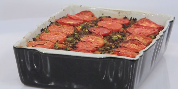 طريقة عمل لسان عصفور بالكفتة والخضار المشكل