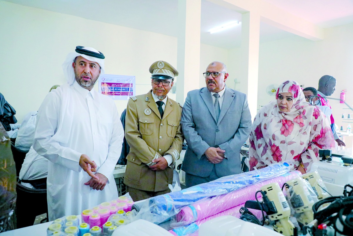 ‫ قطر الخيرية تدشن مشغل خياطة بموريتانيا