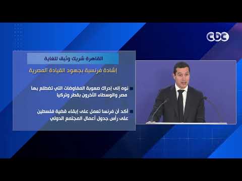 القاهرة شريك وثيق للغاية.. إشادة فرنسية بجهود القيادة المصرية للتوصل إلى حل بقطاع غـ ـزة