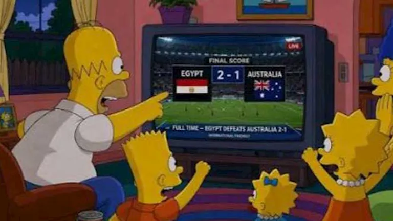 جمهور مسلسل The Simpsons يتوقع فوز مصر على الأرجنتين في كأس العالم