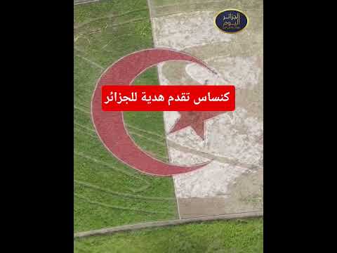 #Watch: A city in Kansas, USA, creates an Algerian flag to express its enthusiasm for the Greens ...