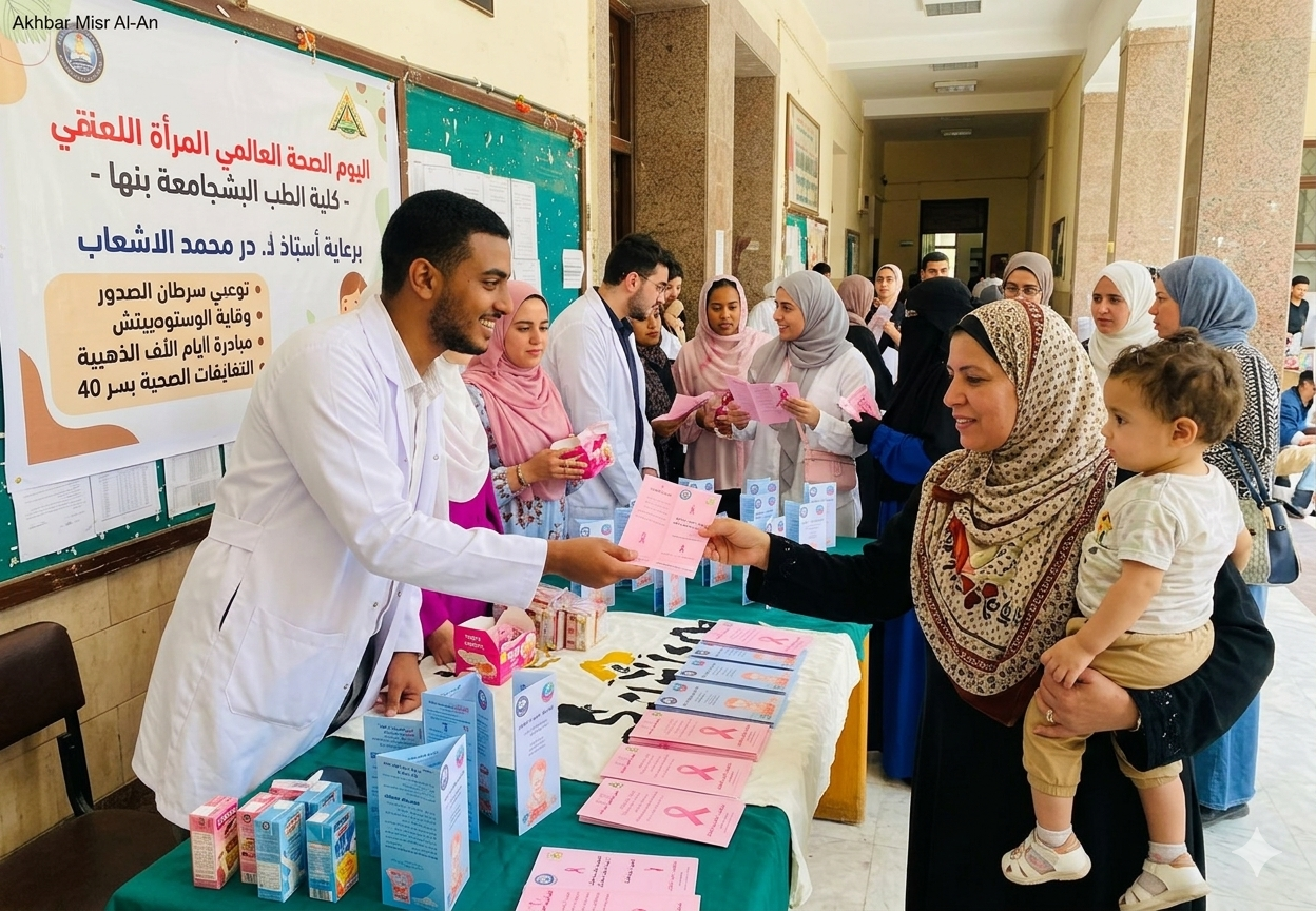 في يومها العالمي.. طب بنها تطلق حملة كبرى للتوعية بسرطان الثدي و"الألف يوم الذهبية" لحماية صحة المرأة شبكة أخبار مصر الأن