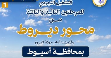 وزير النقل يشهد التشغيل التجريبي لمحوري الفشن وديروط بالصعيد