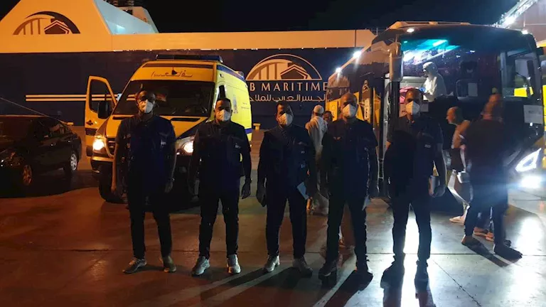 ميناء نويبع يستقبل أول 123 حاجًا عائدين من الأراضي المقدسة