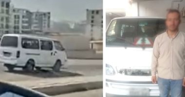 هربا من الزحام.. سقوط سائق ميكروباص خالف المرور وعرض الأرواح للخطر