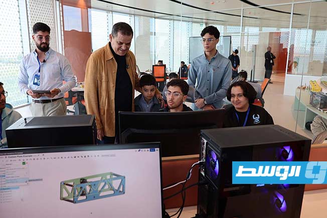 بالصور: الدبيبة يفتتح مكتبة المستقبل بمصراتة