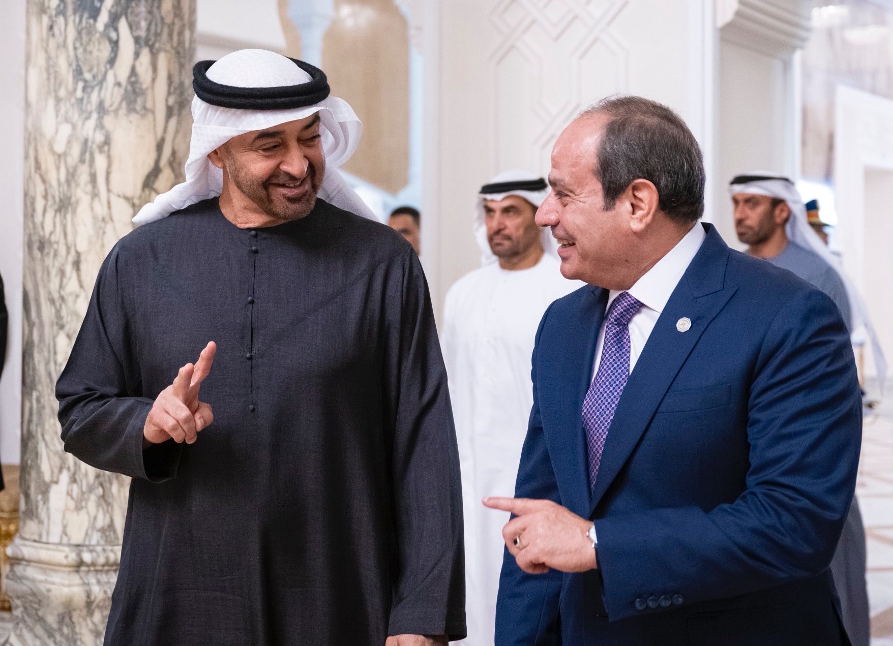 رئيس دولة الإمارات يبحث مع السيسي علاقات البلدين