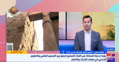 هشام الليثى: خطة شاملة لتطوير معابد الأقصر ورفع الكفاءة قبل الموسم الشتوى