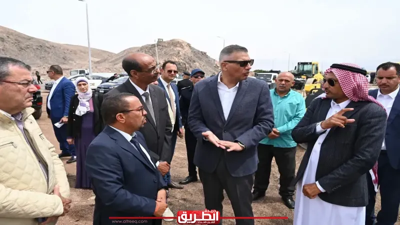 محافظ جنوب سيناء يتفقد ساحة انتظار النقل الثقيل بطابا