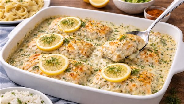 طريقة عمل سمك بالصوص الأبيض والشبت من مطبخ الشيف إلهام النعماني