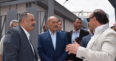 محافظ السويس ورئيس مياه القناة يتابعان إحلال وتجديد محطة 24 أكتوبر