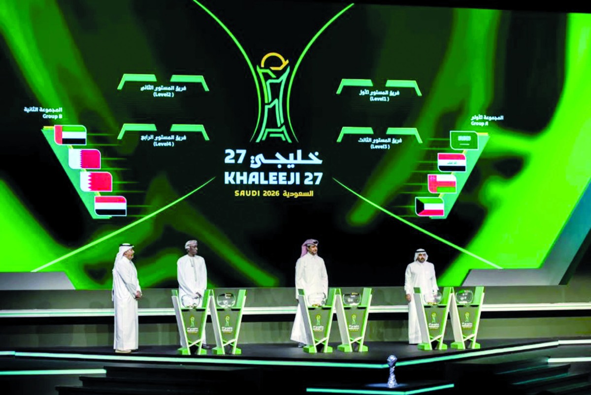 ‫ بجانب منتخبات الإمارات والبحرين واليمن.. العنابي في المجموعة الثانية لـ «خليجي 27»