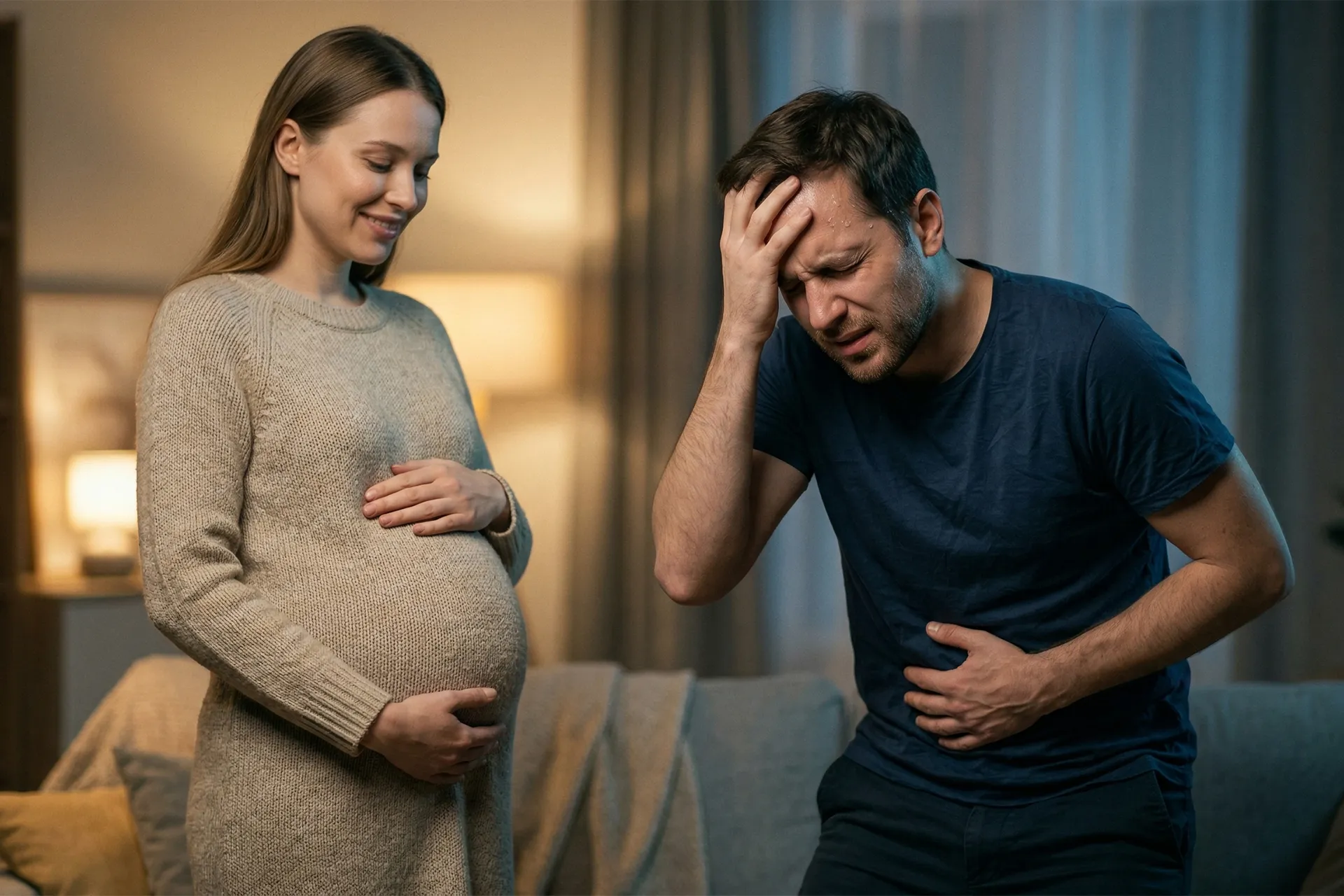 حقيقة متلازمة كوفاد: حين يصاب الرجال باعراض الحمل الجسدية والنفسية