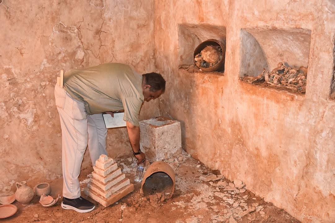 اكتشاف موقع أثري خلال تنفيذ مشروع الطريق المزدوج غرب بن جواد