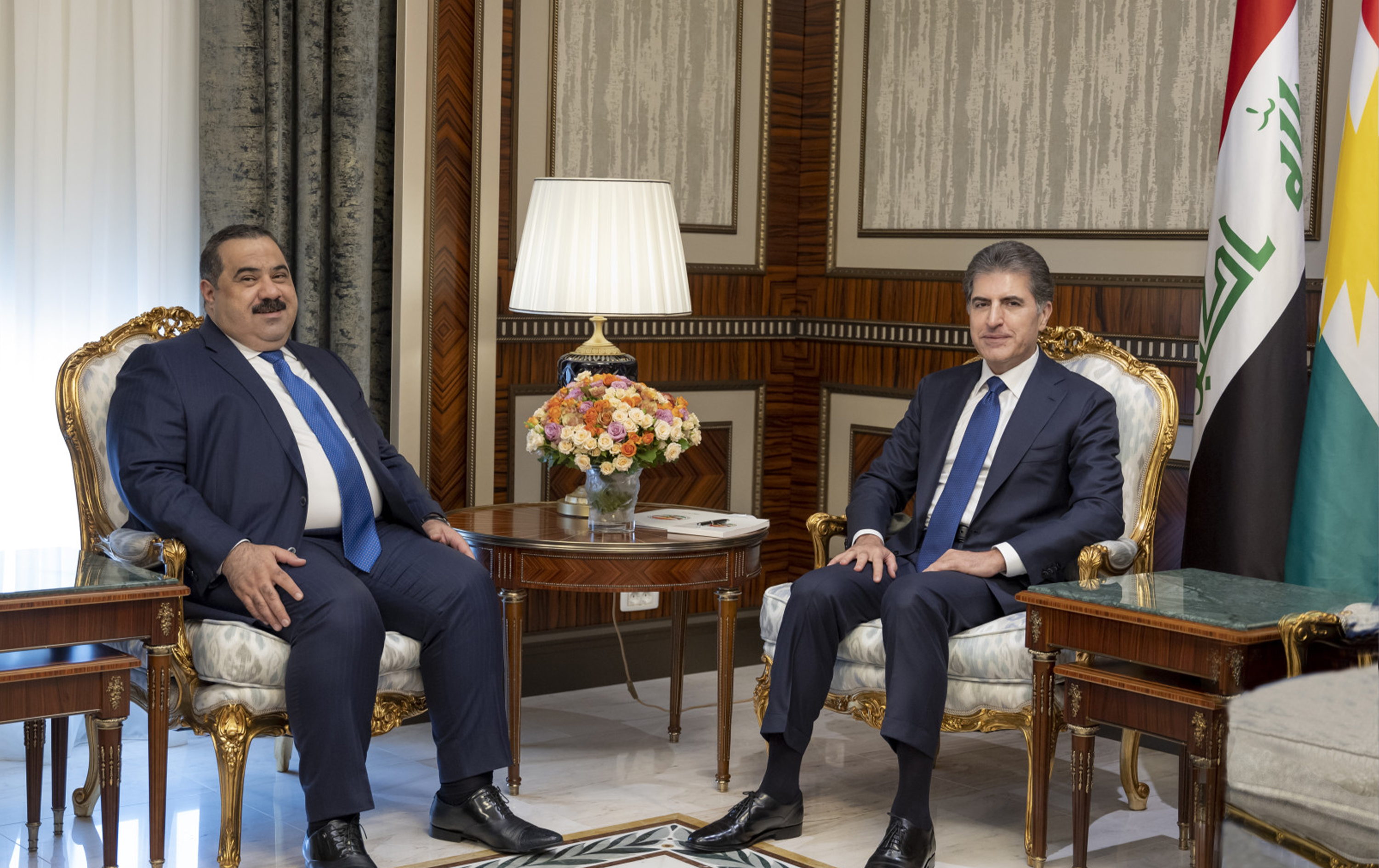 نيجيرفان بارزاني ومثنى السامرائي يؤكدان أهمية استكمال تشكيل الحكومة وحصر السلاح بيد الدولة